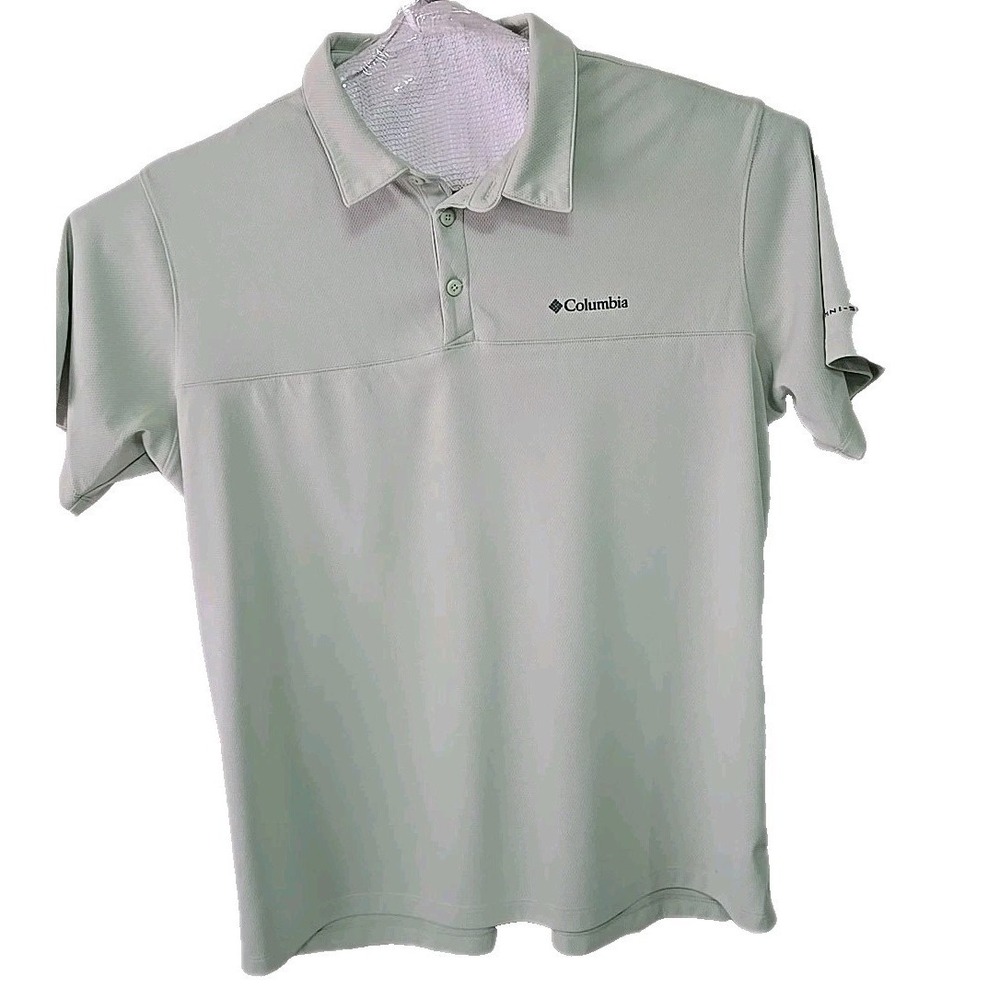 Columbia Men's XL Green Omni-Shade Polo Shirt Golf Outdoor UPF Hiking Stretch